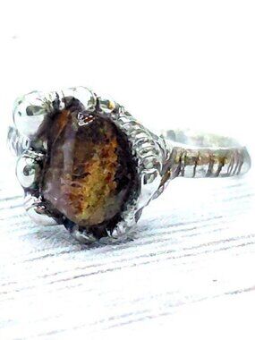 Ghost Quartz Crystal Ring